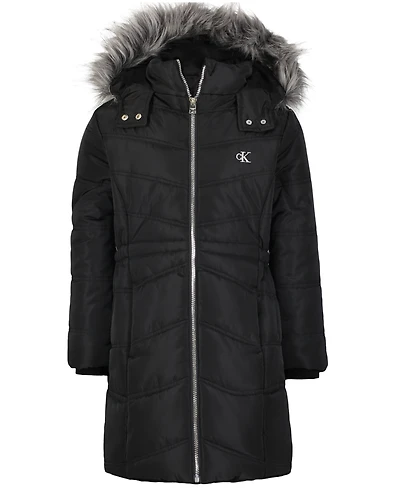 Calvin Klein Girls 4-6X Aerial Puffer Jacket