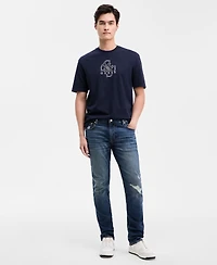 Guess Men's Quattro G Relaxed Fit Short Sleeve Crewneck Graphic T-Shirt