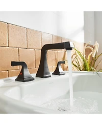 Greenspring 8 in. Widespread Double Handle Bathroom Faucet With Pop-up Drain Assembly