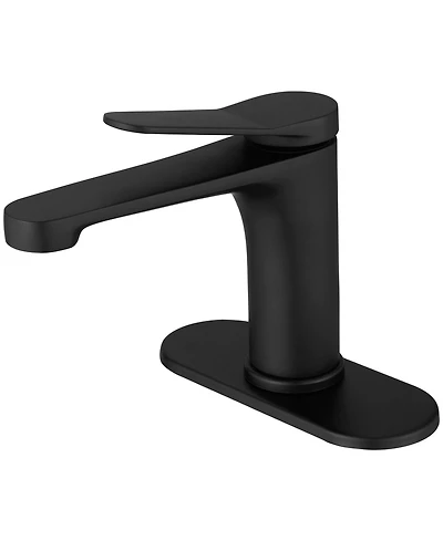 Single Hole Single-Handle Bathroom Faucet in Matte Black