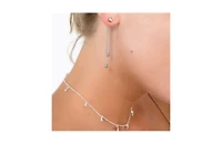 Lucy Quartermaine Removale Double Drop Earrings with White Topaz