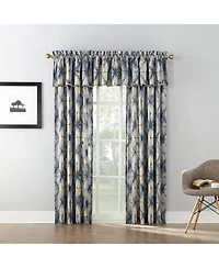 No. 918 Keenan Geometric Watercolor Room Darkening Rod Pocket Curtain Valance