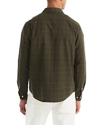 Nautica Men's Long Sleeve Corduroy Plaid Dobby Shirt