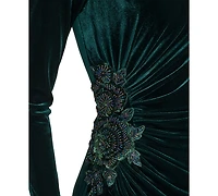 Eliza J Women's Side Ruched Sleeve Gown