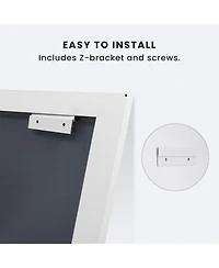 Amorho Bathroom Mirror, 50" x 30" Inch Thick Metal Framed Wall Mirrors for Over Sink, Bedroom, Living Room, Entryway, Rectangle Wall-Mounted Mirrors i