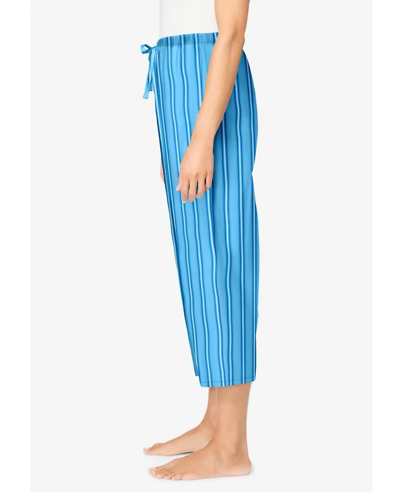 Dreams & Co. Women's Woven Sleep Capri Pant