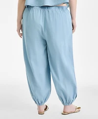 On 34th Plus Size High Rise Elastic Waist Pants, Macy's Exclusive