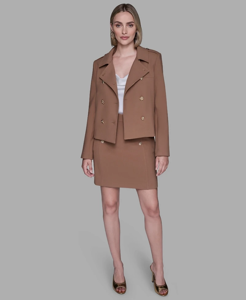 Karl Lagerfeld Paris Women's Button Detail Skirt