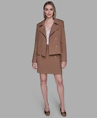 Karl Lagerfeld Paris Women's Button Detail Skirt