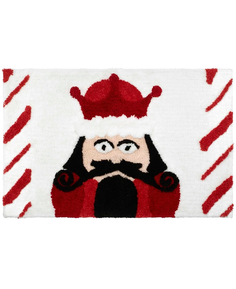 Avanti Peppermint Nutcracker Polyester Bath Rug, 30" x 20"