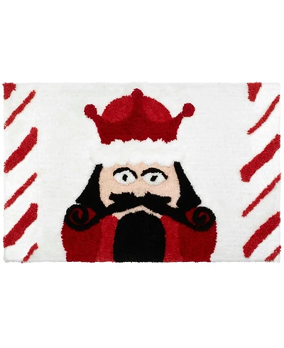 Avanti Peppermint Nutcracker Polyester Bath Rug, 30" x 20"