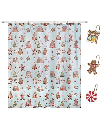 Avanti Sweet Treat Shower Curtain and 12-Pc. Shower Curtain Hooks Set