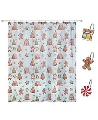 Avanti Sweet Treat Shower Curtain and 12-Pc. Shower Curtain Hooks Set