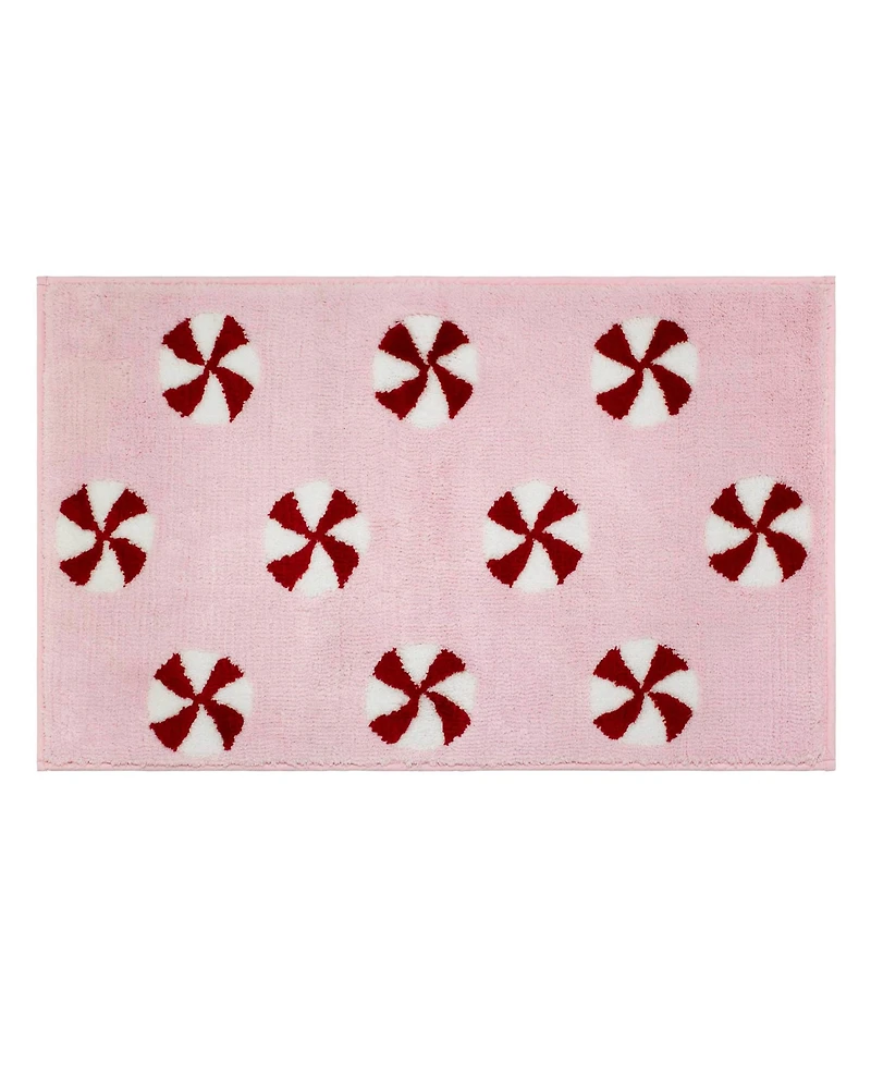 Avanti Peppermint Candy Polyester Bath Rug, 20" x 32"