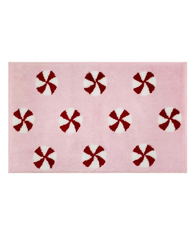 Avanti Peppermint Candy Polyester Bath Rug, 20" x 32"