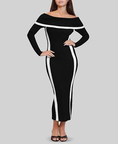 Dylan Ryan Women's Off The Shoulder Sweater Dress