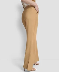 Dkny Women's High-Rise Sueded Canvas Pants