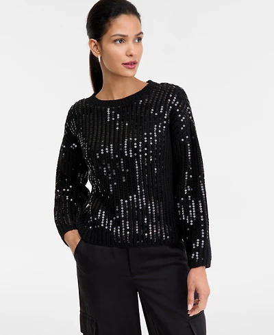 I.n.c. International Concepts Women's Bold Sequin Sweater, Macy's Exclusive