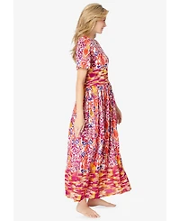Only Necessities Plus Size Long Crinkle Cotton Lounger