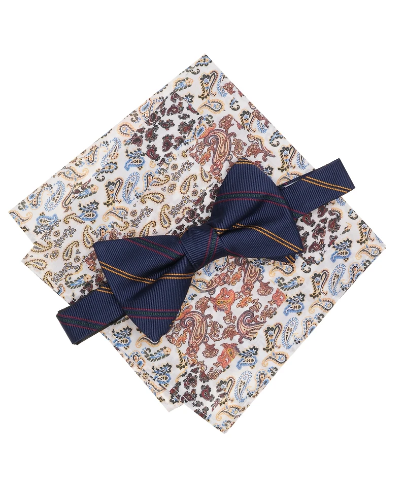 Bar Iii Men's Montrose Bow Tie and Pocket Square Set, Macy's Exclusive