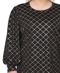 Ny Collection Plus Bishop Sleeve Pullover Top