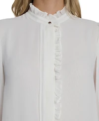 Calvin Klein Women's Ruffle-Front Blouse