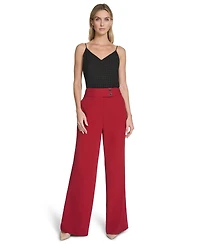 Calvin Klein Women's Mid-Rise Wide-Leg Pants