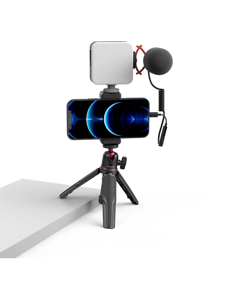 SmallRig simorr Vigor Vk-50 Vlog Tripod Kit with Vibe P96 Video Led Light, Wave S1 Lite Microphone