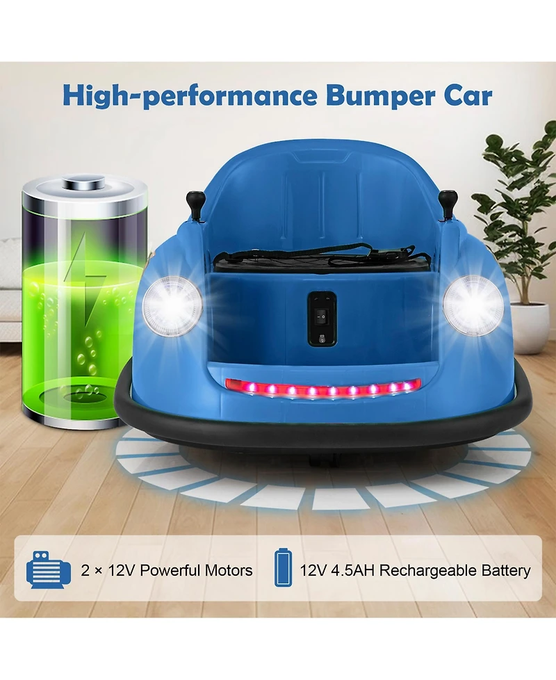 12V Electric Kids Ride on Bumper Car Battery Powered Bumping Car with Remote Control