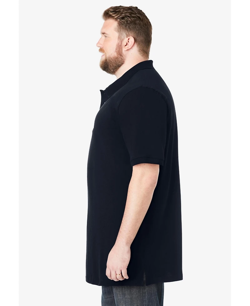 KingSize Big & Tall Longer-Length Shrink-Less Cotton Polo Shirt