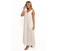 Petal and Pup Gabriella Maxi Dress - White