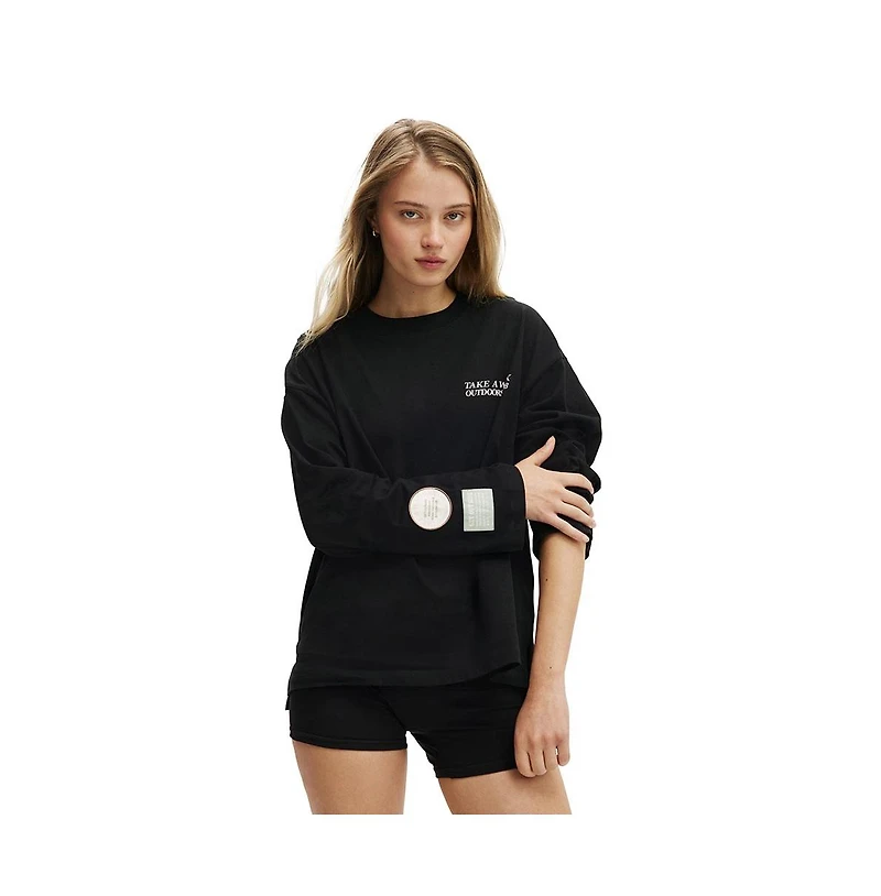 Cotton On Women's Active Long Sleeve Graphic Crew