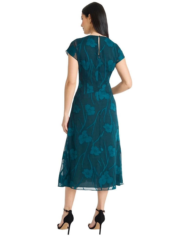 Maggy London Women's Short Sleeve Midi Dress