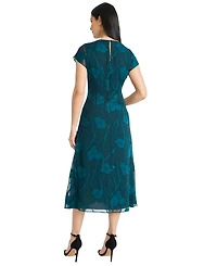 Maggy London Women's Short Sleeve Midi Dress