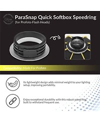 Profoto B10X Off Camera Flash Head Bundle with 36" Octa NewGen Softbox for Bowens with SterlingFibre, 144mm ParaSnap Quick Softbox Speedring for