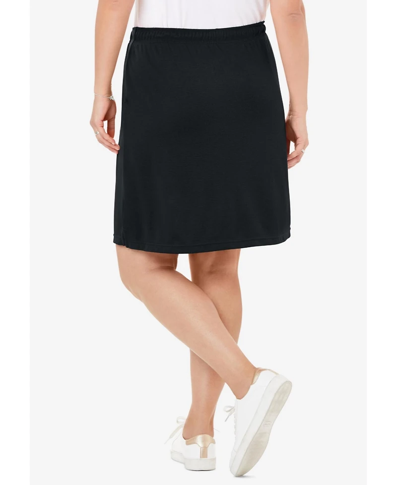 Woman Within Plus Sport Knit Skort