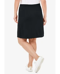 Woman Within Plus Sport Knit Skort
