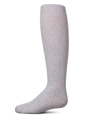 Memoi Big Girls' Thin Ribbed Cotton Tights