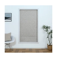Shadisfy Motorized Roman Shades with Remote, Roman Blinds for Indoor Windows(27" W x 64" H, Linen)