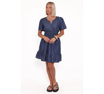 Petal and Pup Women's Morwenna Mini Dress - Chambray