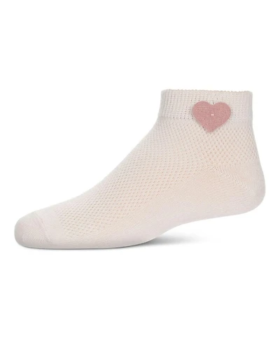 Memoi Girls' Welt Applique Anklet Socks