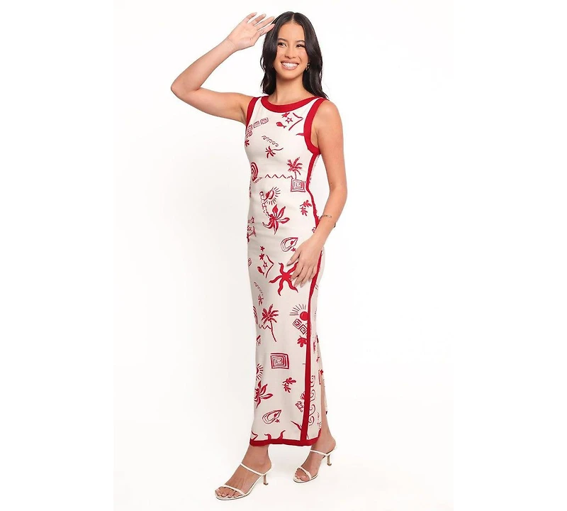 Petal and Pup Women's Fiori Maxi Dress - Red