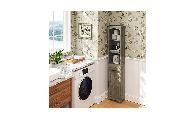 Bathroom Storage Cabinet for Towels and Essentials with Durable Design