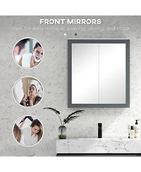 Slickblue Modern Bathroom Cabinet with Mirror and Ample Storage for Toiletries