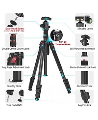 SmallRig Ct-20 4-Section Aluminum Tripod/Monopod with Ball Head, Black