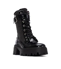 Women's Patent Leather Combat Booties By Xti
