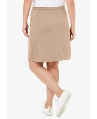 Woman Within Plus Sport Knit Skort