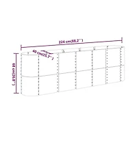 Garden Raised Bed Anthracite Powder-coated steel Large Durable