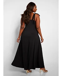 Rebdolls Women's Maxi Skater Dress W. Pockets - Black
