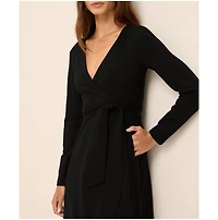 Pact Women's Organic Cotton Fit & Flare Faux Wrap Dress